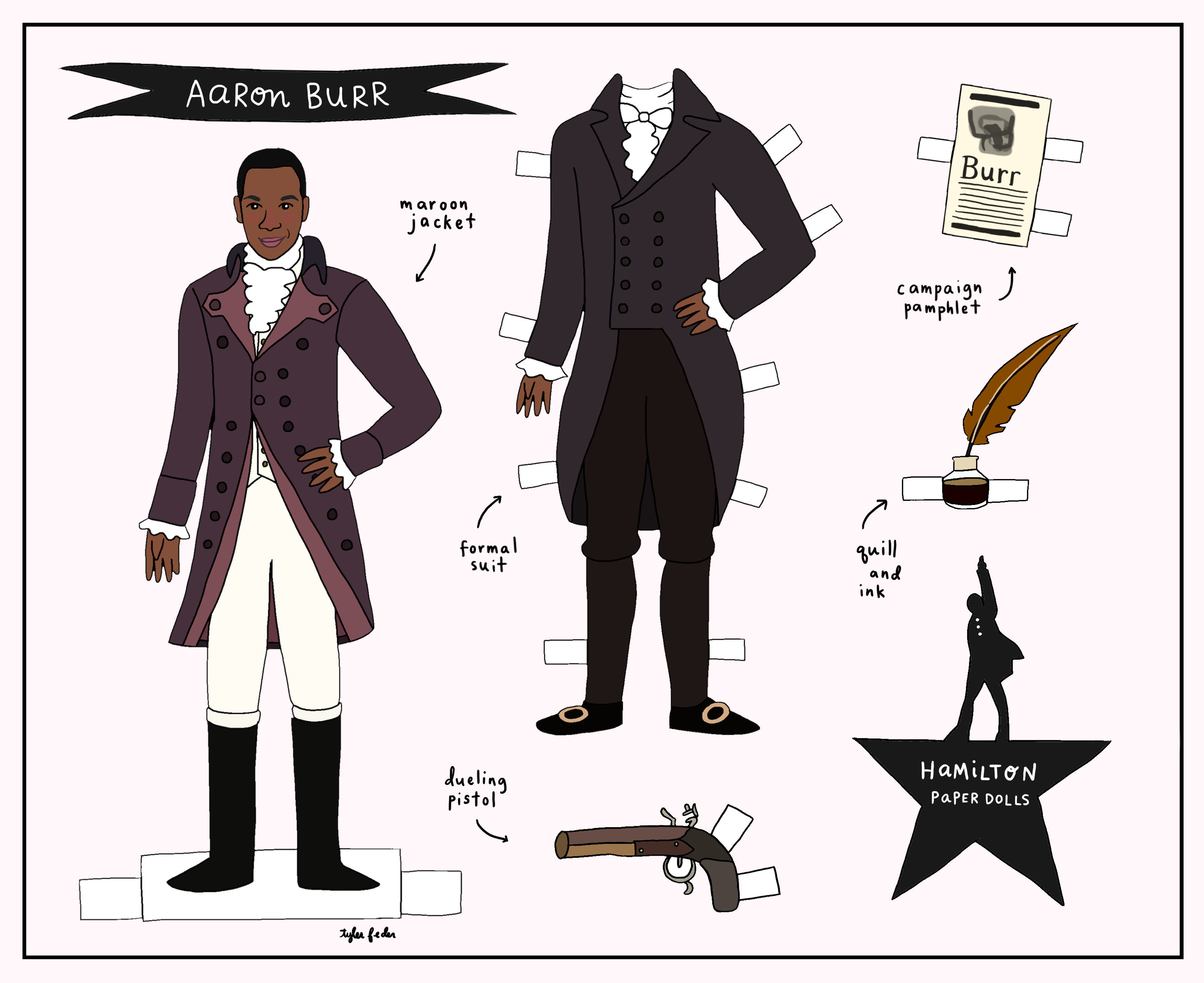 hamilton paper dolls for the hit broadway musical vivid seats